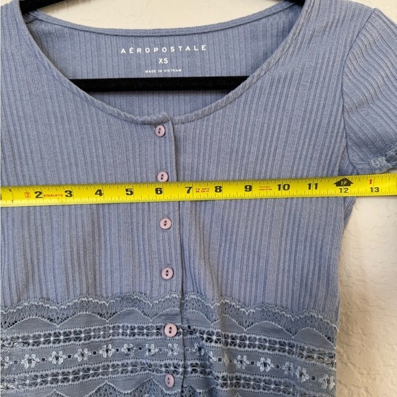 Lace Trim Crop Top Aeropostale XS - Picture 5 of 6